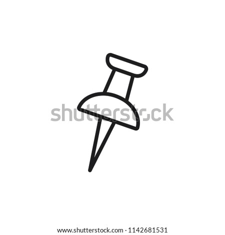 pin icon, push pin vector icon 