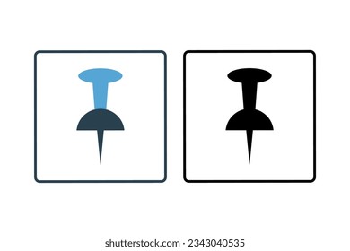 pin icon. Icon related to stationery. line icon style. Simple vector design editable