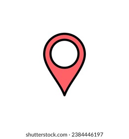 Pin icon set  illustration. Location sign and symbol. destination icon. map pin
