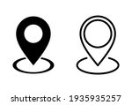 Pin icon set. Location icon vector. destination icon. map pin