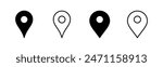 Pin icon set. Location icon vector. destination icon. map pin