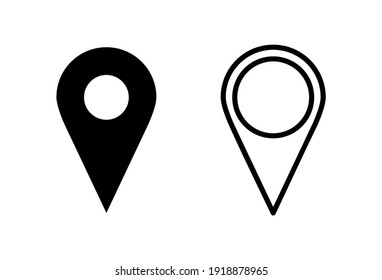 Pin Icon Set. Location Icon Vector. Destination Icon. Map Pin