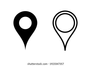 Pin Icon Set. Location Icon Vector. Destination Icon. Map Pin