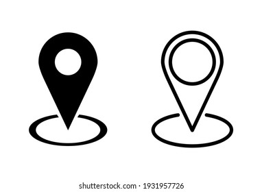 Pin icon set. Location icon vector. destination icon. map pin