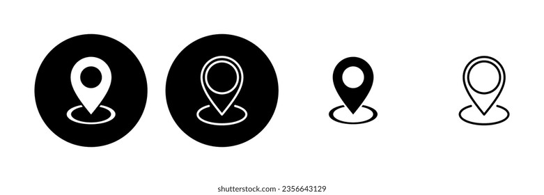 Pin icon set. Location icon vector. destination icon. map pin