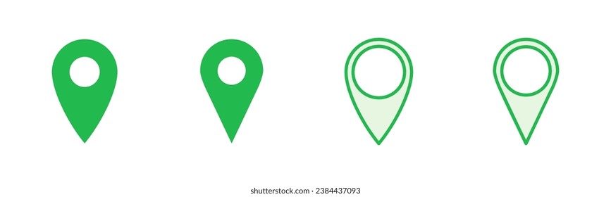 Pin icon set. Location icon vector. destination icon. map pin