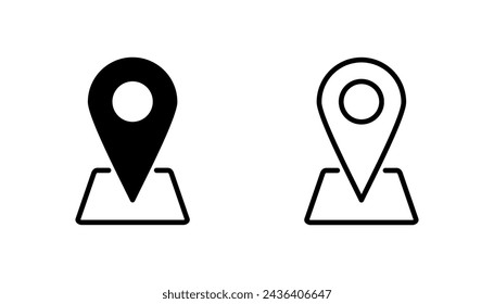 Conjunto de iconos de pin. Icono de ubicación vector. icono de destino. pin de mapa