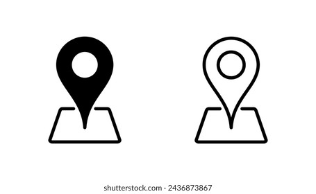 Pin icon set. Location icon vector. destination icon. map pin