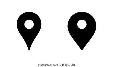 Pin icon set. Location icon vector. destination icon. map pin