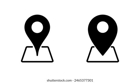 Pin icon set. Location icon vector. destination icon. map pin