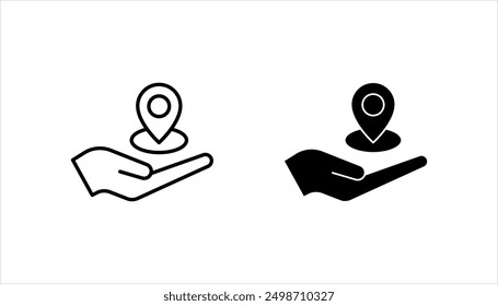 Conjunto de iconos de pin, Vector de iconos de Locación, icono de destino, pin de mapa, sobre un fondo blanco.