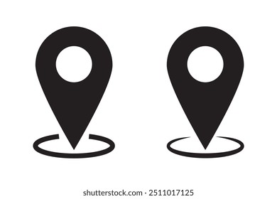 Pin icon set. Location icon vector. destination icon. map pin