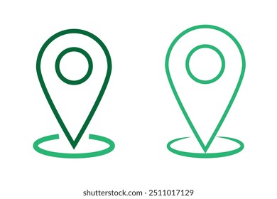 Pin icon set. Location icon vector. destination icon. map pin