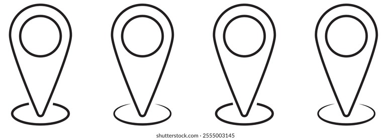 Pin icon set. Location icon vector. destination icon. map pin