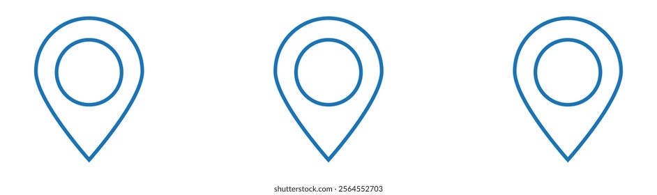 Pin icon set. Location icon vector. destination icon. map pin