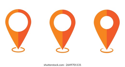 Pin icon set. Location icon vector. destination icon. map pin