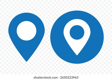 Pin icon set. Location Pin Vector, GPS, Map Position Marker. Navigation marker. Address place icon symbol. Destination Symbol. Vector illustration