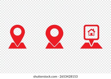 Pin icon set. Location icon vector. destination icons. map pin. Maps and pin icon logo design. Location sign and symbol. geo locate, pointer icon. Vector illustrator.