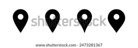 Pin icon set. Location icon vector. destination icon. map pin