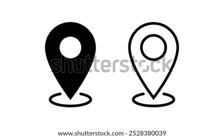 Pin icon set. location icon vector. destination icon. map pin. location pointer. GPS location pointer. location collection