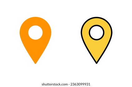 Pin icon set for web and mobile app. Location sign and symbol. destination icon. map pin