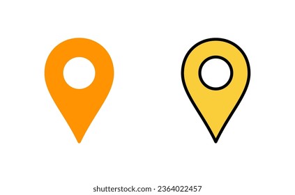 Pin icon set for web and mobile app. Location sign and symbol. destination icon. map pin