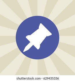pin icon. sign design. background