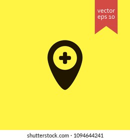 pin. pin icon. sign design. Vector EPS 10.