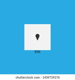pin icon sign signifier vector