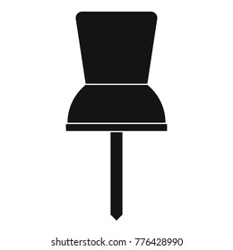 Pin icon. Simple illustration of pin vector icon for web