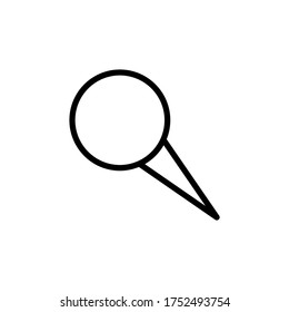 Pin icon. Simple line, outline vector elements of navigation icons for ui and ux, website or mobile application