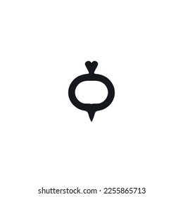 Pin icon. Simple style travel agency big sale poster background symbol. Pin brand logo design element. Pin t-shirt printing. Vector for sticker.