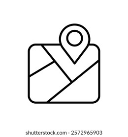 Pin icon simple vector symbol