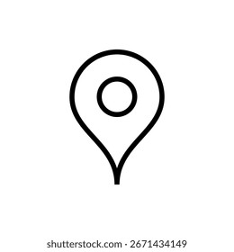 Fixar símbolo de ícone para aplicativos e sites. Sinal e símbolo de localização. ícone de destino. pin do mapa