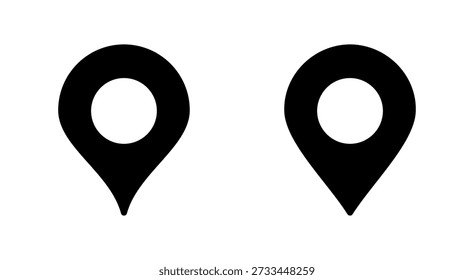 Pin icon symbol for apps and websites. Location sign and symbol. destination icon. map pin