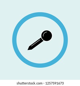 pin icon symbol. Premium quality isolated pin vector icon in trendy style. pin element.