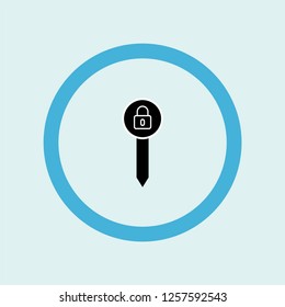 pin icon symbol. Premium quality isolated pin vector icon in trendy style. pin element.