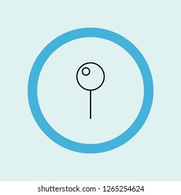 pin icon symbol. Premium quality isolated pin vector icon in trendy style. pin element.