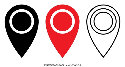 Diseño simple del símbolo del icono del alfiler