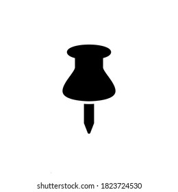 Símbolo de icono de pin vector aislado en fondo blanco