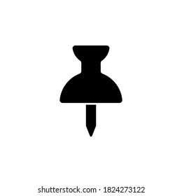 Pin icon symbol vector on white background
