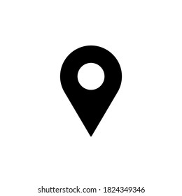 Pin icon symbol vector on white background