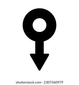 Pin icon symbol vector on white background