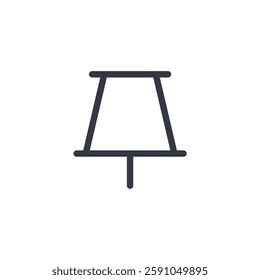 pin icon symbol vector sign isolated on white background illustration for graphic and web design