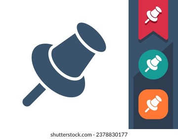 Stiftsymbol. Rücken, Rücken, Rücken, Rücken. Professionelles, Pixel perfektes Vektorsymbol.