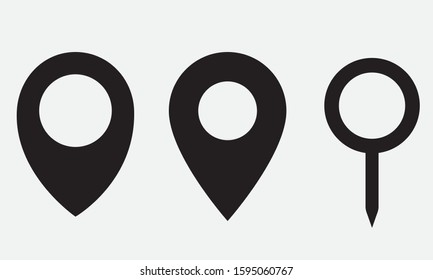 Pin icon template color editable. Gps pointer mark. Location map symbol vector sign isolated on white background illustration for graphic and web design.