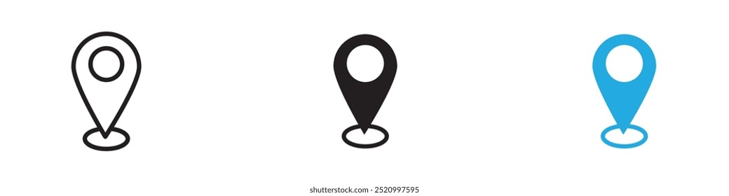 Pin Icon thin line illustration