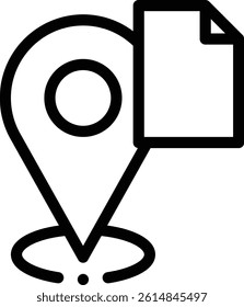 pin icon. Thin Linear Style Design Isolated On White Background