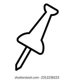 Pin icon with transparent background