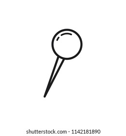 pin icon in trendy flat style, push pin vector icon 